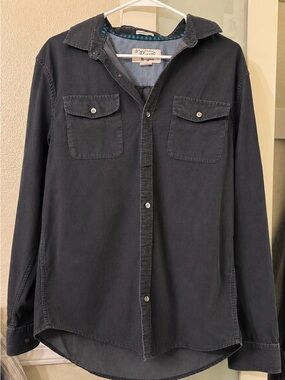 Original Penguin Men's Dark Gray Button-Down Casual Shirt